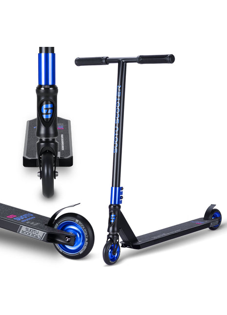 Suotu Stuntstep Zwart/Blauw