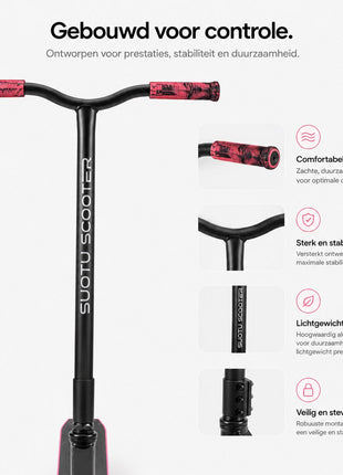 Suotu Stuntstep Zwart/Roze