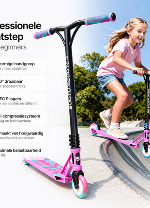 Suotu Stuntstep Pro Blauw/Roze