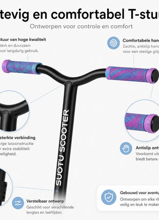 Suotu Stuntstep Blauw/Roze