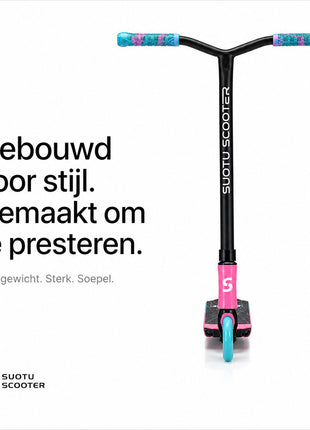 Suotu Stuntstep Roze/Blauw/Zwart