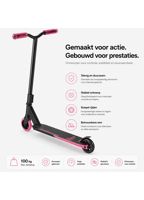 Suotu Stuntstep Zwart/Roze