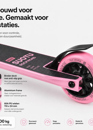 Suotu Stuntstep Zwart/Roze