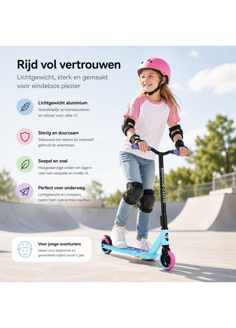 Suotu Stuntstep Blauw/Roze
