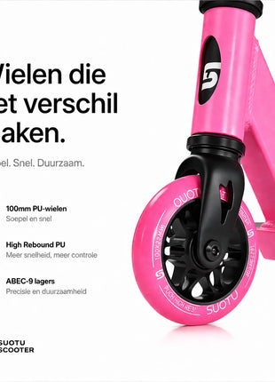 Suotu Stuntstep Roze/Blauw/Zwart
