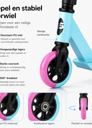 Suotu Stuntstep Blauw/Roze
