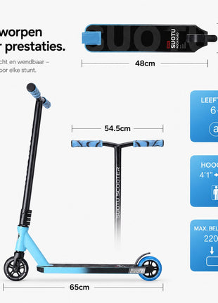 Suotu Stuntstep Blauw/Zwart