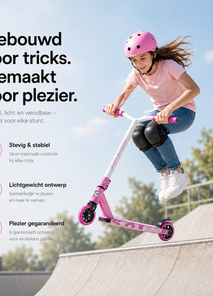Suotu Stuntstep Wit/Roze
