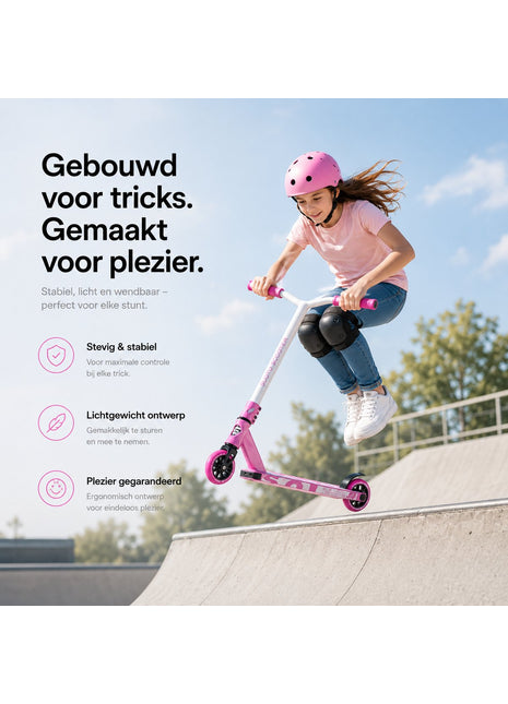 Suotu Stuntstep Wit/Roze