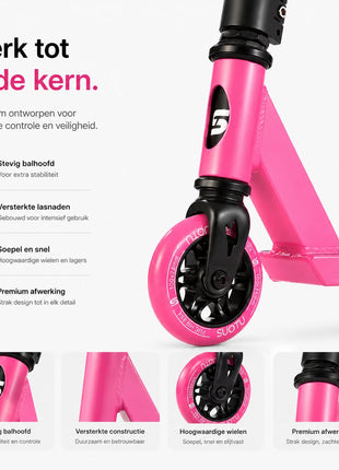Suotu Stuntstep Roze/Blauw/Zwart