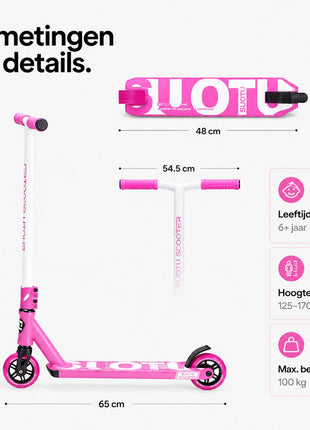 Suotu Stuntstep Wit/Roze