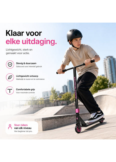 Suotu Stuntstep Zwart/Roze