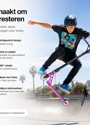 Suotu Stuntstep Pro Blauw/Roze