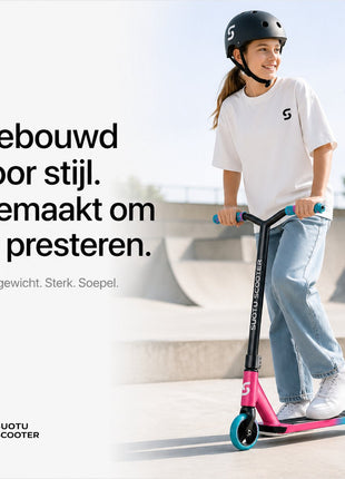 Suotu Stuntstep Roze/Blauw/Zwart