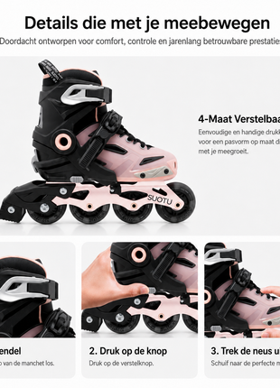 Suotu Skeelers Pro Zwart Roze