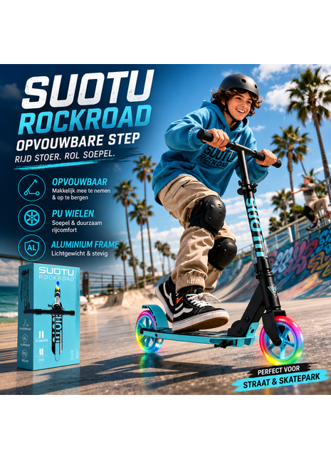 Suotu Kinderstep Zwart/Blauw