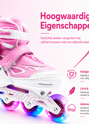 Suotu Kinder Skeelers Roze/Wit