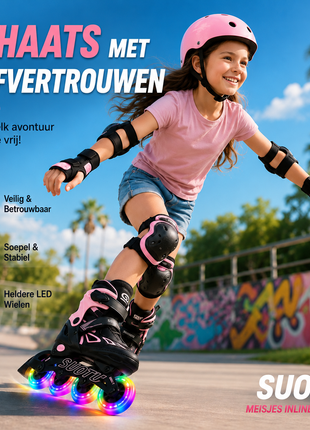 Suotu Kinder Skeelers Roze/Zwart
