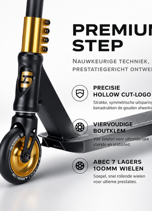 Suotu Stuntstep Zwart/Goud