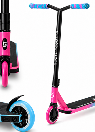 Suotu Stuntstep Roze/Blauw/Zwart