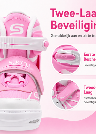 Suotu Kinder Skeelers Roze/Wit