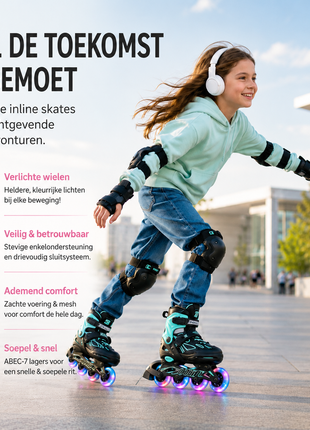 Suotu Kinder Skeelers zwart/groen