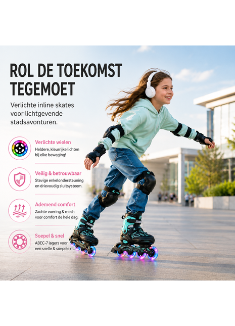 Suotu Kinder Skeelers zwart/groen