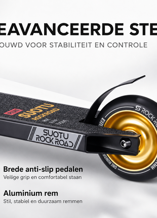 Suotu Stuntstep Zwart/Goud