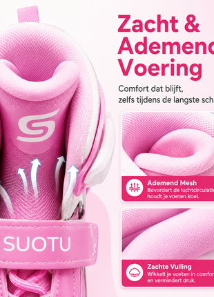 Suotu Kinder Skeelers Roze/Wit