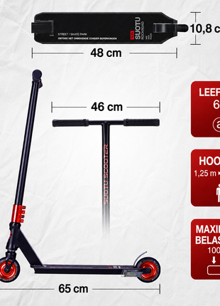 Suotu Stuntstep Zwart/Rood