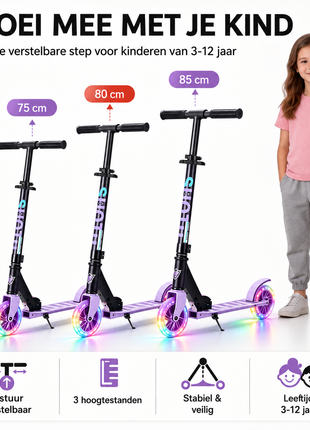 Suotu Kinderstep Zwart/Paars