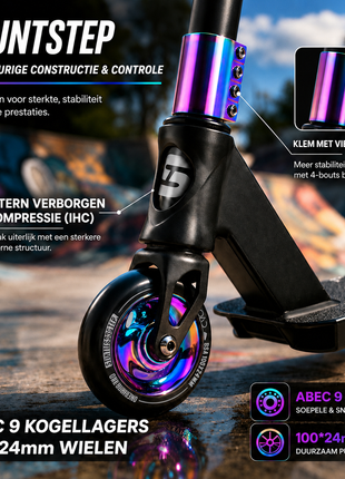 Suotu Stuntstep Zwart/NEO
