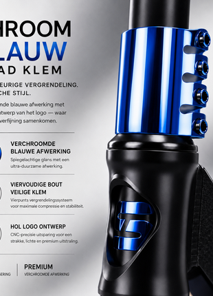 Suotu Stuntstep Zwart/Blauw