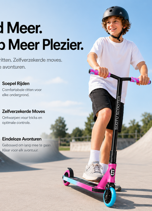 Suotu Stuntstep Roze/blauw