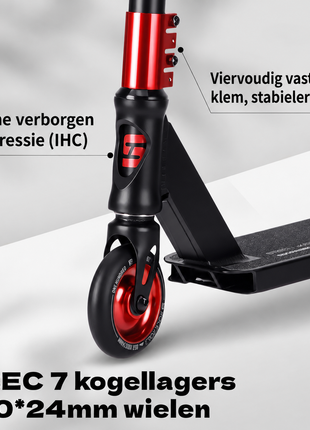 Suotu Stuntstep Zwart/Rood