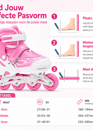 Suotu Kinder Skeelers Roze/Wit