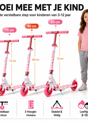 Suotu Kinderstep Roze Wit