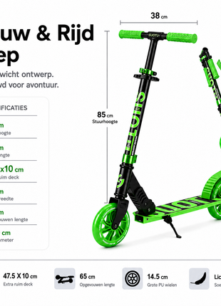 Suotu Kinderstep Zwart/Groen