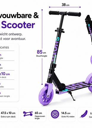 Suotu Kinderstep Zwart/Paars