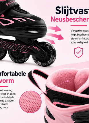 Suotu Kinder Skeelers Roze/Zwart