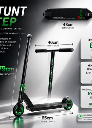 Suotu Stuntstep Zwart/Green