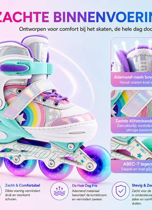 Suotu Kinder Skeelers Regenboog