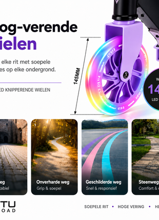 Suotu Kinderstep Zwart/Paars