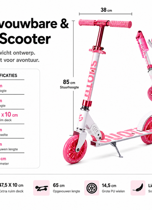 Suotu Kinderstep Roze Wit