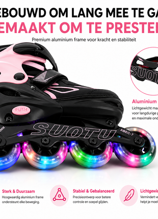 Suotu Kinder Skeelers Roze/Zwart