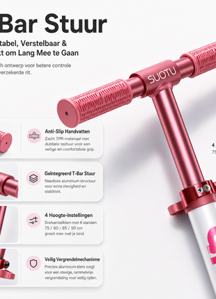 Suotu Kinderstep Roze Wit