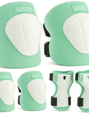 Kinder Val Bescherming set Lichtgroen Maat S