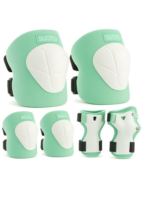 Kinder Val Bescherming set Lichtgroen Maat S