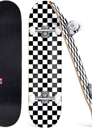 Suotu Skateboard Zwart/Wit