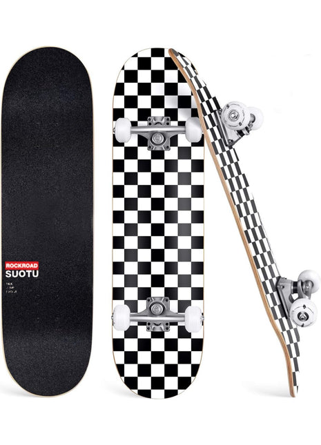 Suotu Skateboard Zwart/Wit